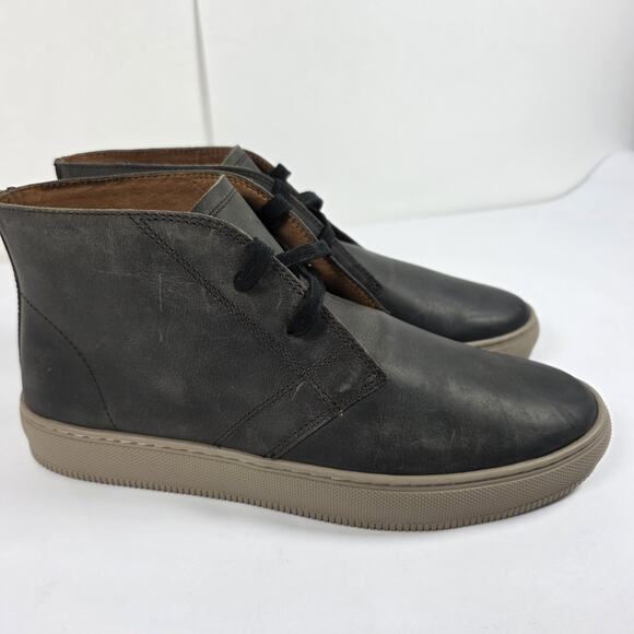 Frye Astor Chukka Boots 8.5 Black Leather High Top Business Casual Sneakers - Picture 10 of 10